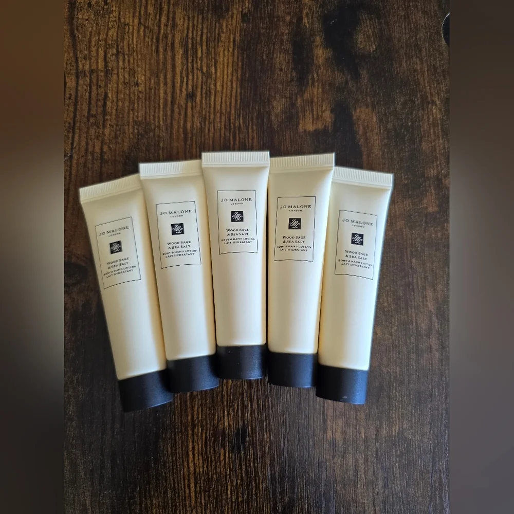 NEW! Jo Malone, Wood Sage & Sea Salt, Body/Hand Lotion, 15 ml, BUNDLE of 5!